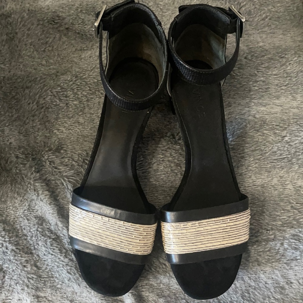 Vince Women’s Black Heel Strap Sandals
